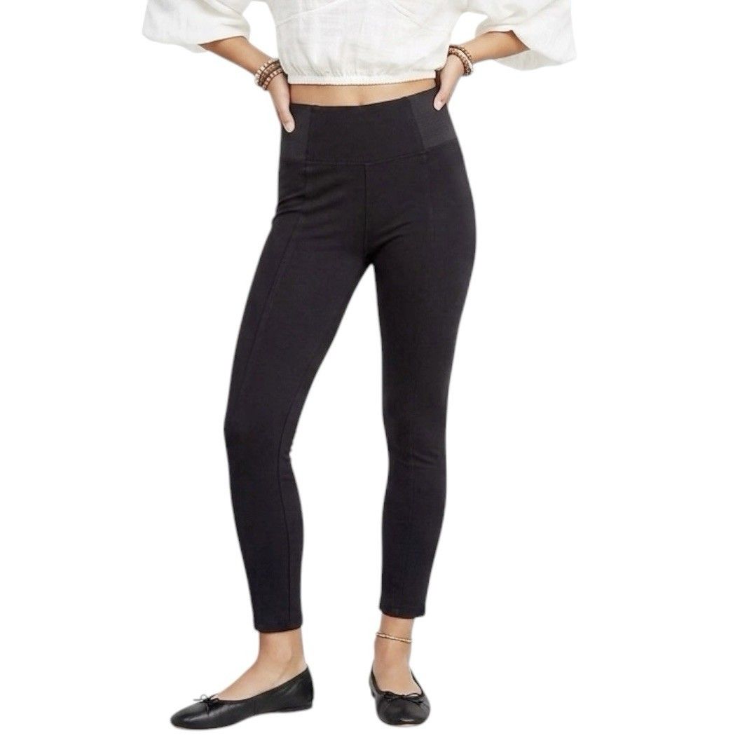 Loft Outlet Womens Black Stretch Pants Dressy Leggings Slim Office Sz Small